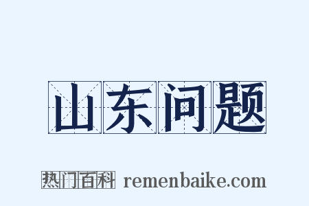 山东问题是什么意思的图片